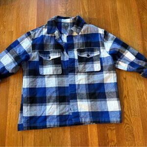 H&M Blue and Black Checkered Shirt